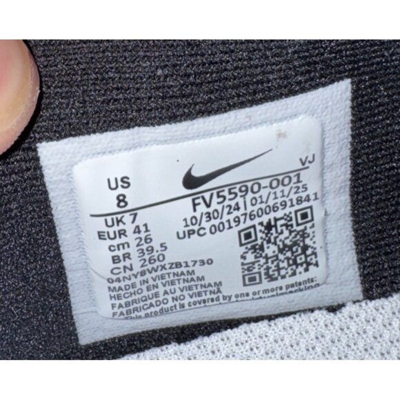 Nike Interact Run EasyOn Mens Athletic Slip On Running Shoes Size 8 Black White - Picture 8 of 8